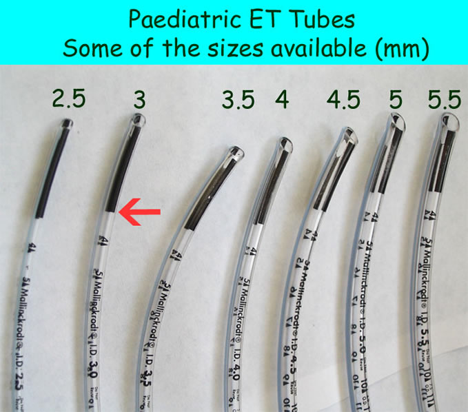 paediatric endotracheal tubes